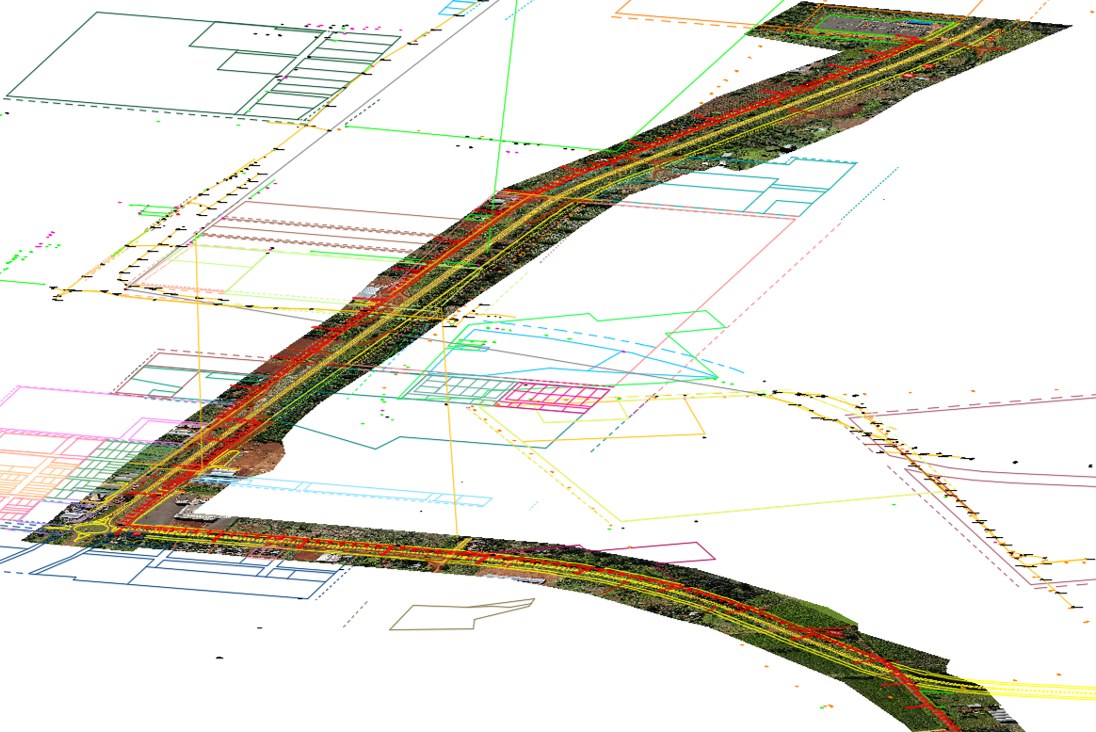 Relevamiento aerofotogramétrico de traza con vectorización CAD